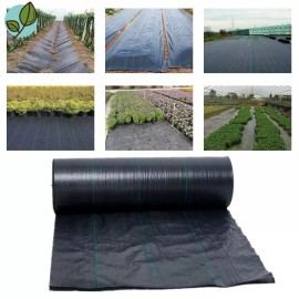 pplushe 4 × 150 Feet Weed Cover Weed Barrier Fabric 3.2 Ounce Woven Ground Landscape