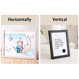 marysgift A4 Black Frame Modern Premium Oxford Panoramic Thin Photo Frames Portrait & Landscape (Black,A4)