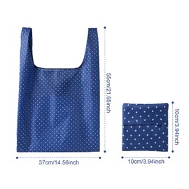 TSHAOUN 4 Pack Foldable Shopping Bags Reusable Eco-Friendly Grocery Tote Bags,Water Resistant Shopping Tote Bag,shopping bags tote bag with pockets,Folds Into Attached Pouch for Storage (4 Pack)