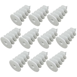 AERZETIX - C57879 - Set of 10 spiral screw dowels, diameter 8 x 50 mm for mounting in insulation polystyrene polystyrene EPS XPS - for screws 4.0-4.5 mm - head diameter 25 mm - made of plastic