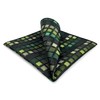 Shlax&Wing Checkered Pocket Square For Men Green Hanky Checks Handkerchief