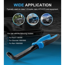 75 Degree U-Joint Snap Ring Pliers Angled Plastic Push Pin Pliers 70301 for use with Class 1-5 Vehicles, for Automotive & Medium Duty Trucks, Cars, Equipment, & ATV/UTV,