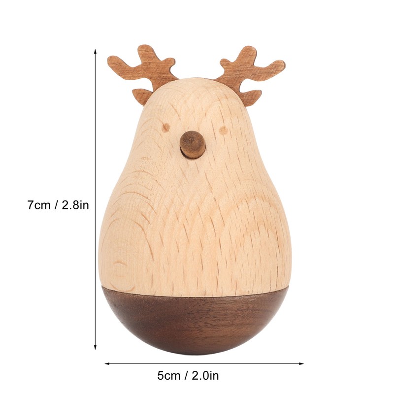 Deer Wobbler Cute Exquisite Sturdy Durable Wood Decorative Eye Catching