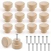 FYSL Wood Drawer Knobs 12 PCS Wood Knobs with Screws,