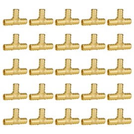 Sungator Pex Fittings 1/2 Inch, 25-Pack 1/2" Pex Tee Fittings, No Lead