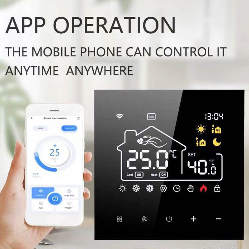 WiFi Indoor Central Air Conditioning Thermostat Floor Heating All in