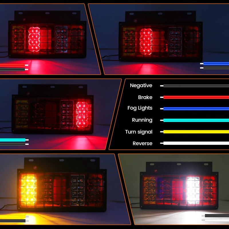 Ourbest Truck Trailer Tail Lights Bar Kit, Stop Turn Signal