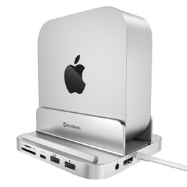 Minisopuru iExpandMate MINI218B MAX Mac mini M4 Dock & Stand 4K@60 HDMI, 4TB M.2 NVMe SSD Enclosure, 10Gbps USB C/A, TF& SD, 2X USB A 2.0, Audio Jack for Mac mini M4/M4 Pro 2024