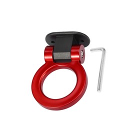 Partuto Universal Red Ring Shaped Car Tow Hook Decor Bumper Trailer Sticker Set Replacement
