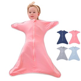 HINATAA Swaddle Wrap for Baby, Newborns Baby Sack, Baby Swaddle Blankets Breathable Soft Premium Cotton for Kids Aged 0-3/3-6 Months (Red, 3-6 months)