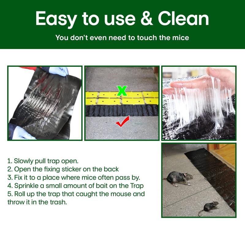 ELEGENZO Sticky Mouse Trap Mouse Traps Indoor for Home Rat