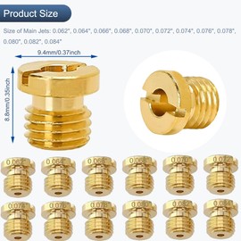 ZAMDOE Carburetor Main Intermediate Jet Kit for S&S Cycle Super B E G Carbs EVO TC E2 for Harley Davidson Big Twin 1984 up 35-0995 Accessories 7 Pcs Intermediate Jets and 12 Pcs Main Jets