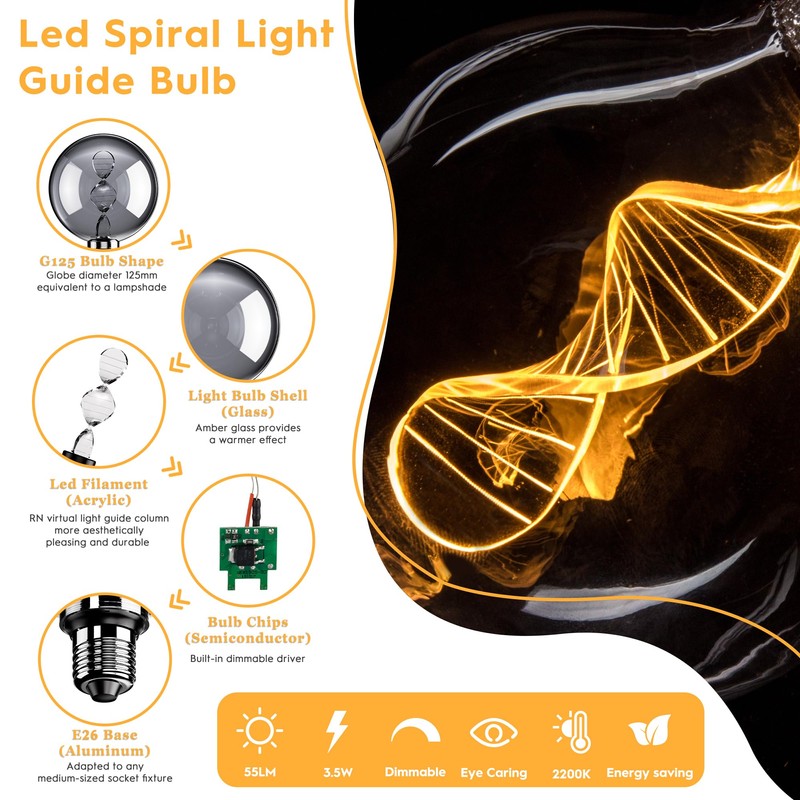 Unique Stained Glass Light Bulbs, Low Lumen Eye-Caring Soft Dim