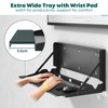 Flip Down Wall Mount Keyboard Tray, 24 Inch Keyboard Holder