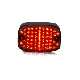 Fit For Yamaha 84-87 XV700 Virago; 84-98 XV750 Virago; 84-88 XV1000 Virago; 86-99 XV1100 Virago;; LED Rear Lamp Brake Tail Light Integrated Turn Signal (Smoke, Style2 Sequential LED Flash)