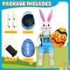 OurWarm 8FT Easter Inflatables Outdoor Decorations, Sitting Bunny with Eggs