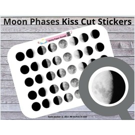 Homemade Moon Phases Planner Stickers #29 / Planner Stickers  / Journal Stickers