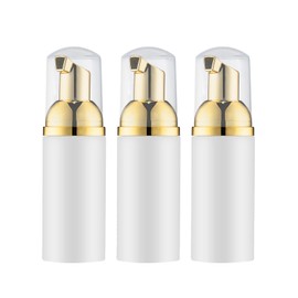 Tekson - Botella de espuma de jabón (bomba dorada), champú de pestañas para limpiador, dispensador (50 ml, 1.7 fl oz)