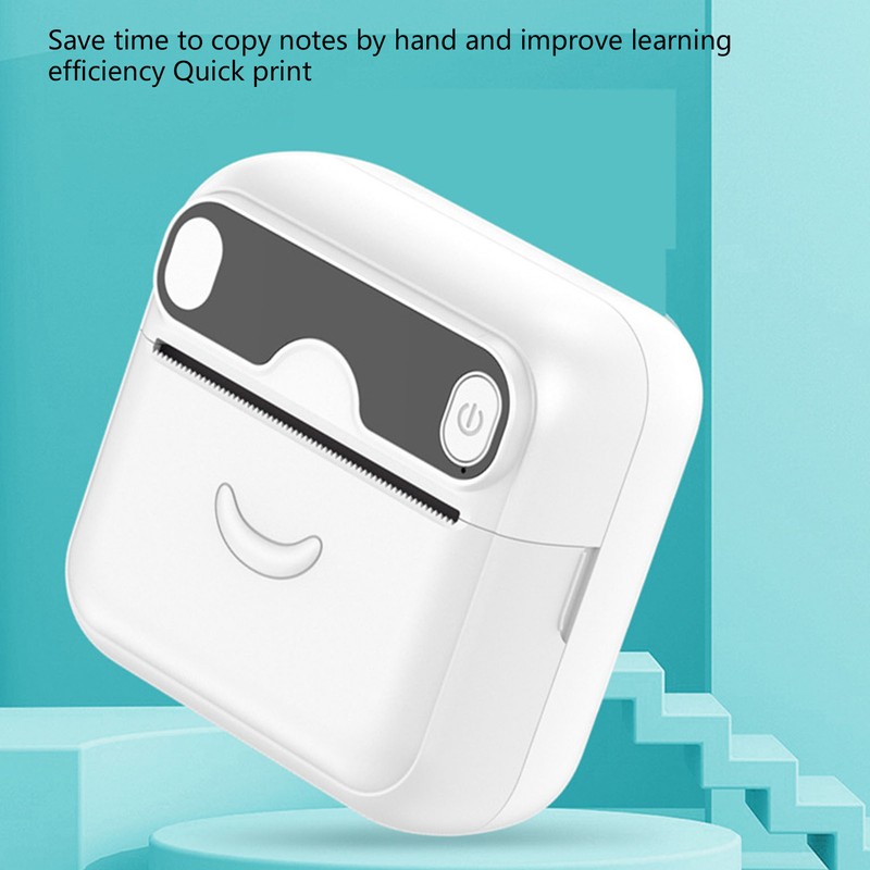 Mini Printer Bluetooth Connection Inkless Printing Portable Pocket Printer for