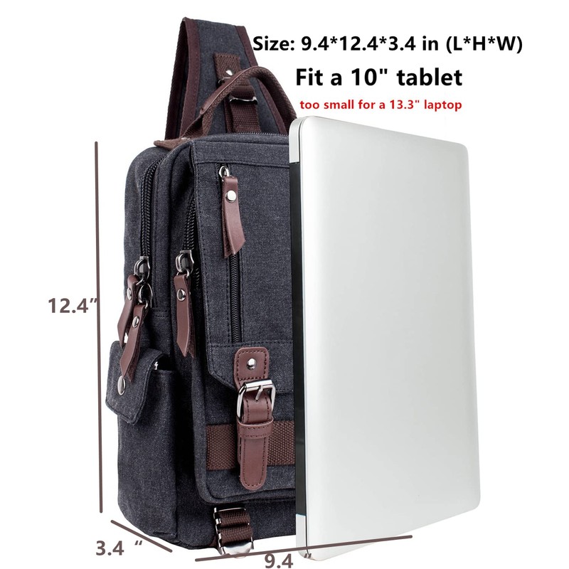 Leaper Canvas One Strap Sling Cross Body Messenger Bag Shoulder
