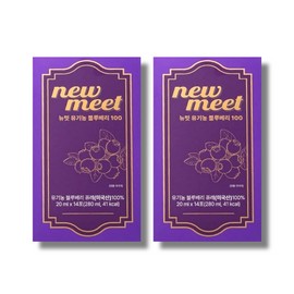 New Meet Organic Blueberry Puree Anthocyanin 20ml 14 packs 2 boxes / 뉴밋 유기농 블루베리 퓨레 안토시아닌 20ml 14포 2박스