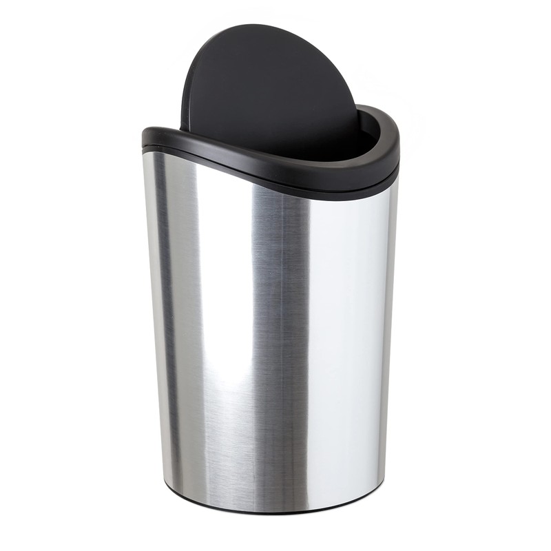 TATAY Bathroom Waste Bin with Tipping Lid, 6L Capacity made