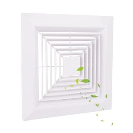 1-Piece (9"x9"Inches) Bathroom Exhaust Fan Cover with Spring, Square Ceiling or Wall Mounted Exhaust Fan, Ceiling Fan, Grille, Air Diffuser, Diverter Ventilation Hood, Replacement Accessories
