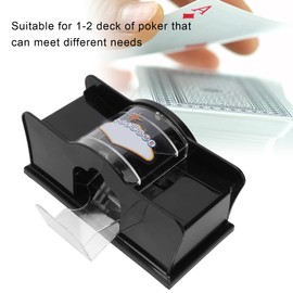 Playing Card Manual Shuffler, Portable Firm Sturdy Card Shuffler Wear Resistant for Home Office for Men Women for Family Gathering(Black)