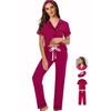 WJing Yi Jia 3Pcs Soft Pajama Sets For Women XS-XXL