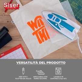 Siser® EasyWeed® Orange, 30 cm x 1 m, Thermo-Transferable Flex Film for Personalising Fabrics, Creative Hobbies, Certified according to VeganOk and Oeko-Tex Standard 100 Class I