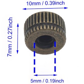 FDXGYH 8 PCS Light Screw Cap M4 x 9 x 11 Lamp Knob Nuts Bronze Female Thread Knurled Decorative Insert Bolt Cover for Most Pendant Lights and Wall Lights