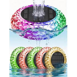 VIRIDI Solar Floating Pool Lights, RGB Color Changing Waterproof LED Lights, Super Bright Decorative Lights for Summer Pool Parties, BBQs, Backyard Patio, Garden & Wedding Party (6Pack)