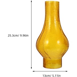 KALLORY Frosted Glass Lampshade 9.96X5.11X5.11 Inch Replacement Lamp Shade for Wall Sconce Oil Lamp Light Cover Decorative Glass Shade for Bedroom Living Room
