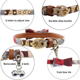 Juego de 3 bandanas de perro con corbatín y correa a cuadros, camuflaje, lunares, flores, con campana, 3 tamaños ajustables para perros pequeños, cachorros y gatos (M, camuflaje 2)