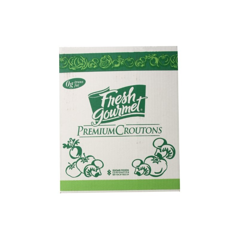Fresh Gourmet Premium Croutons | Seasoned | 10-Pound Bulk Box