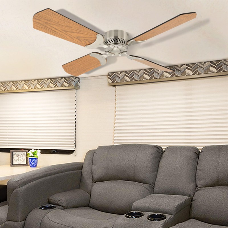 RecPro RV 12V Ceiling Fan | 4-Blade | 4-Speed |