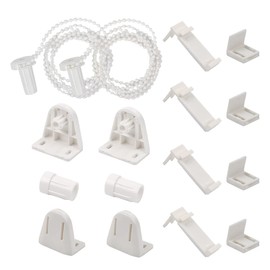 TMBMLPP Roller Blind Holder, TMBMLPP 2 Kit Klemmfix Clamp Support Bracket, 17 mm Replacement Parts Double Roller Blind Clamp Holder Fittings Set Klemmfix Roller Blind for Blackout Roller Blind, Side