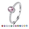 Stackable October Birthstone Rings for Women: Girls S925 Sterling Silver
