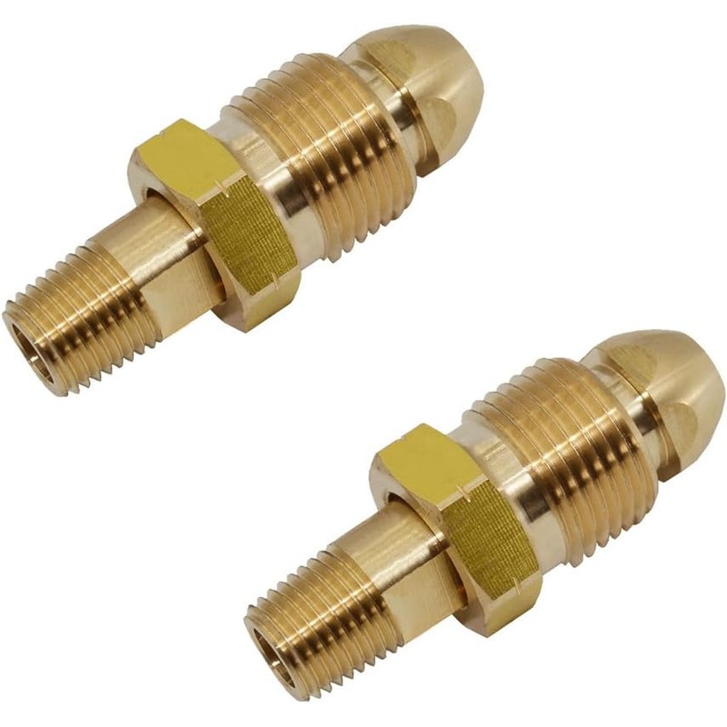 ME318P Propane Tank Connectors, POL Tank Nut Replacement, Brass 1