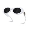 FEISEDY Oval Sunglasses Women RetroTiny Small Face Narrow StyleTrendy Round