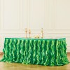 Wish Care 6ft Green Sequin Table Skirt for Rectangle Tables