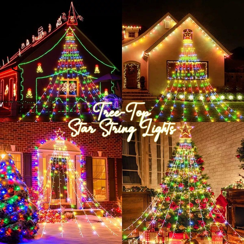 JXLEDAYY Decoraciones Luces Led Cuerda Para Arbol Navidad Exterior