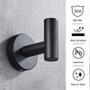 Marmolux Acc Towel Hook Black Bathroom Single Coat Robe Hooks