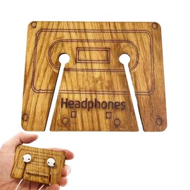 Wired Earbuds Case,Small Wood Earphone Cable Winder | Headphone Cord Organizer, Earphone Wrap Winder, Cord Manager for Earphone Cables, Cords