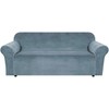 H.VERSAILTEX Stretch Velvet Sofa Covers for 3 Cushion Couch Covers