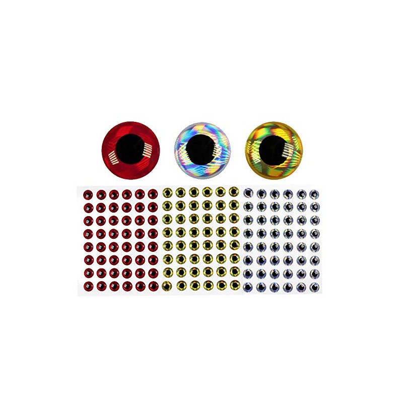 wifreo 300PCS 3D Bionic Fish Eyes Fly Tying Material Lure