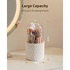Makeup Brush Holder, [2023 Newest] [Dustproof & Waterproof] 360 Rotating