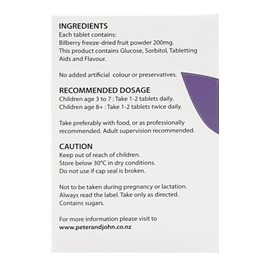 HEALTHFARM Kids Vision Support Bilberry 120 Chew Tablets Made in New_Zealand Children's Eye Health Formula (1 Pack)