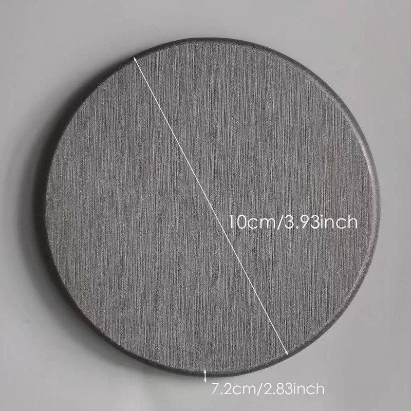 Diatomaceous Earth Coaster, Black, 1 Piece (Non-Asbestos Tested), Water Absorbent,