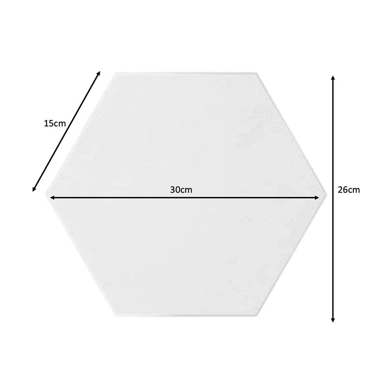 EXERZ Hexagon Stretcher Frame Pack of 5 Canvas Framed Art